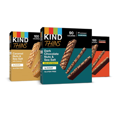 KIND Thins, Variety Pack, Gluten Free, 100 Calorie, 30 Count KIND Thins, Variety Pack, Gluten Free, 100 Calorie, 30 Count