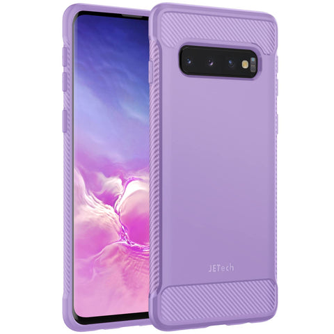 JETech Slim Fit Case for Samsung Galaxy S10, Thin Phone Cover with Shock-Absorption and Carbon Fiber Design (Light Purple) JETech Slim Fit Case for Samsung Galaxy S10, Thin Phone Cover with Shock-Absorption and Carbon Fiber Design (Light Purple)