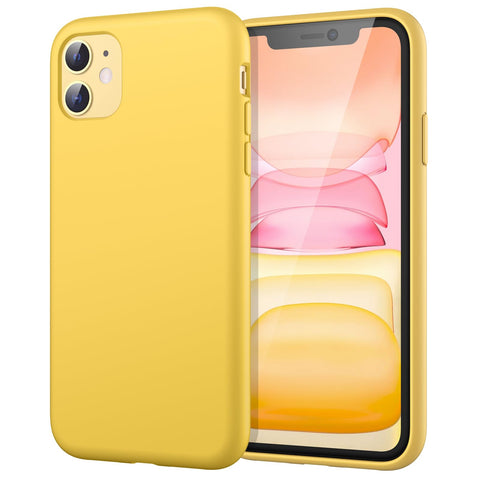 JETech Silicone Case for iPhone 11 (2019) 6.1-Inch, Silky-Soft Touch Full-Body Protective Case, Shockproof Cover with Microfiber Lining (Yellow) JETech Silicone Case for iPhone 11 (2019) 6.1-Inch, Silky-Soft Touch Full-Body Protective Case, Shockproof Cover with Microfiber Lining (Yellow)