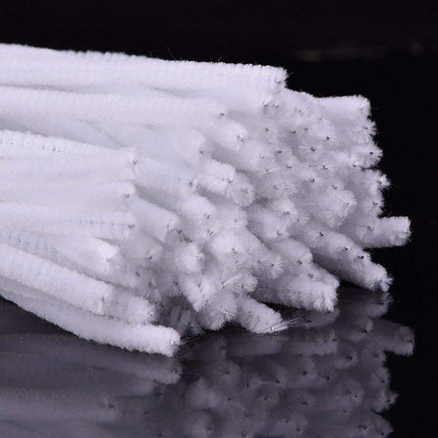 100pcs Pipe Cleaners Chenille Stems for DIY Art Supplies Craft Projects 6mmx30cm Christmas Pipe Cleaners Decoration, White 100pcs Pipe Cleaners Chenille Stems for DIY Art Supplies Craft Projects 6mmx30cm Christmas Pipe Cleaners Decoration, White