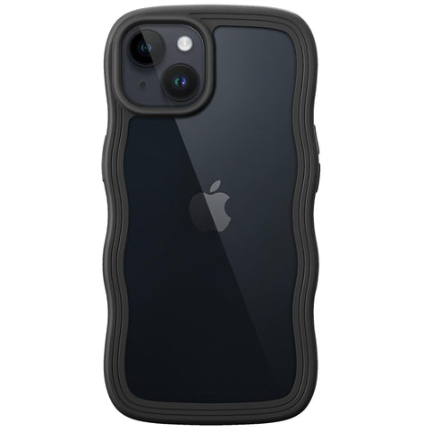 JETech Cute Case for iPhone 14 Plus 6.7-Inch, Wave Frame Curly Shape Shockproof Phone Cover for Women and Girls, Clear Hard PC Back (Black) JETech Cute Case for iPhone 14 Plus 6.7-Inch, Wave Frame Curly Shape Shockproof Phone Cover for Women and Girls, Clear Hard PC Back (Black)