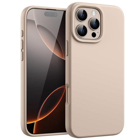 JETech Liquid Silicone Case for iPhone 16 Pro 6.3-Inch, Silky Soft Touch Full-Body Protective Phone Case, Anti-Scratch Shockproof Cover with Microfiber Lining (Desert Titanium) JETech Liquid Silicone Case for iPhone 16 Pro 6.3-Inch, Silky Soft Touch Full-Body Protective Phone Case, Anti-Scratch Shockproof Cover with Microfiber Lining (Desert Titanium)
