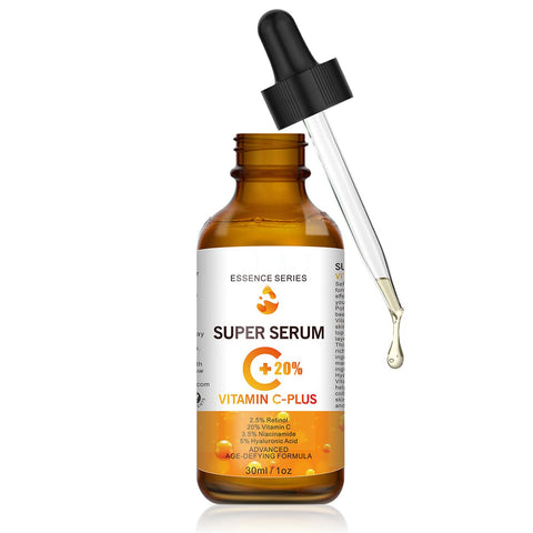 Vitamin C Serum with Hyaluronic Acid, Anti Aging Serum, Reduce Wrinkle and Fine Line, Restore Skin Elasticity, Hydrating Serum for Dry Skin, Shrink Pores, Reduces Skin Dullness Vitamin C Serum with Hyaluronic Acid, Anti Aging Serum, Reduce Wrinkle and Fine Line, Restore Skin Elasticity, Hydrating Serum for Dry Skin, Shrink Pores, Reduces Skin Dullness