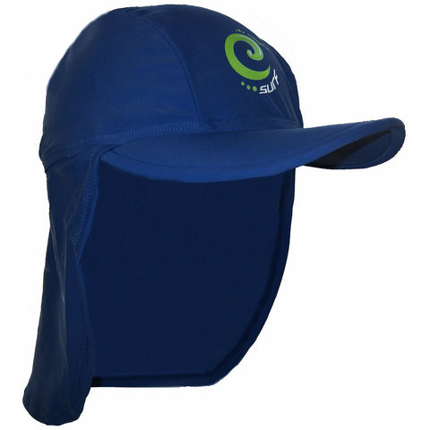Kidz Swimmers Boys Sun Protection Legionnaire Cap UPF 50+ Estate Blue & Jasmine Green (Medium 6-10 Years) Kidz Swimmers Boys Sun Protection Legionnaire Cap UPF 50+ Estate Blue & Jasmine Green (Medium 6-10 Years)