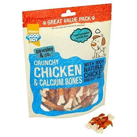 2X Good Boy Pawsley & Co Crunchy Chicken & Calcium Bones 350g (Single Pack) 2X Good Boy Pawsley & Co Crunchy Chicken & Calcium Bones 350g (Single Pack)