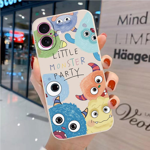 Cute Case Compatible with iPhone 16 Plus - Comfortable Monster Cherry Soft TPU with Cartoon Animal Cute Case Compatible with iPhone 16 Plus - Comfortable Monster Cherry Soft TPU with Cartoon Animal
