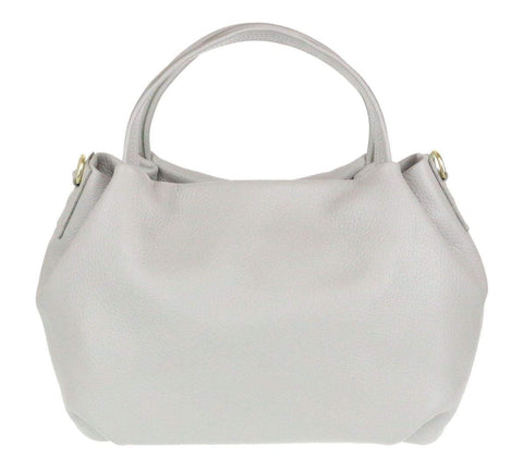 Girly Handbags Womens Bucket Genuine Leather Handbag - Light Grey Girly Handbags Womens Bucket Genuine Leather Handbag - Light Grey