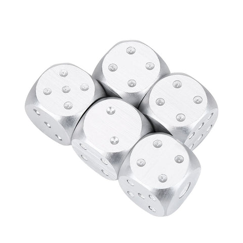 5pcs Table Game Dice, Aluminium Alloy Table Game Poker Games Dices Set with Storage Box for Table Games Poker Monopoly(Silver-Rectangle Box) 5pcs Table Game Dice, Aluminium Alloy Table Game Poker Games Dices Set with Storage Box for Table Games Poker Monopoly(Silver-Rectangle Box)