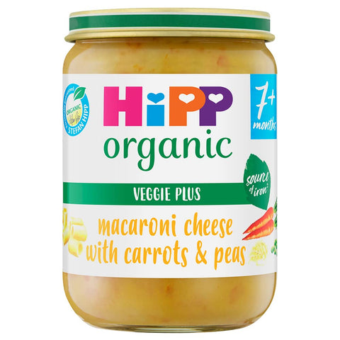 HiPP Organic Macaroni Cheese with Carrots & Peas Baby Food Jar 7+ Months (6 X 190g) HiPP Organic Macaroni Cheese with Carrots & Peas Baby Food Jar 7+ Months (6 X 190g)