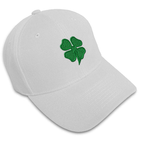 Custom Baseball Cap 4 Leaf Clover Embroidery St Patrick's Day Acrylic Dad Hats for Men & Women White Design Only Custom Baseball Cap 4 Leaf Clover Embroidery St Patrick's Day Acrylic Dad Hats for Men & Women White Design Only