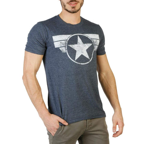 Marvel Men's Captain America Cap Logo T Shirt, Heather Navy, S UK Marvel Men's Captain America Cap Logo T Shirt, Heather Navy, S UK