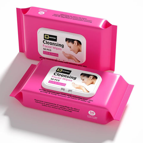 Cleansing Facial Wipes: 50 Luxuriously Gentle and Incredibly Soft Pieces for Your Skincare Routine." Cleansing Facial Wipes: 50 Luxuriously Gentle and Incredibly Soft Pieces for Your Skincare Routine."