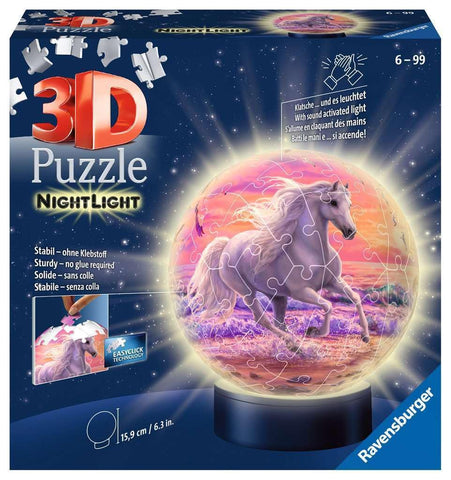 Ravensburger 11843 Horses on Beach Night Light, Single, Yellow Ravensburger 11843 Horses on Beach Night Light, Single, Yellow
