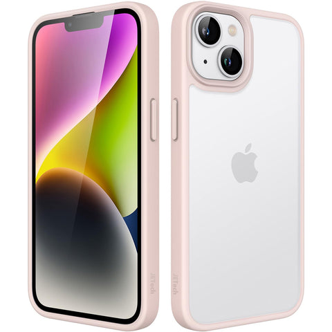 JETech Matte Case for iPhone 14 Plus 6.7-Inch, Shockproof Military Grade Drop Protection, Frosted Translucent Back Phone Cover, Anti-Fingerprint (Chalk Pink) JETech Matte Case for iPhone 14 Plus 6.7-Inch, Shockproof Military Grade Drop Protection, Frosted Translucent Back Phone Cover, Anti-Fingerprint (Chalk Pink)