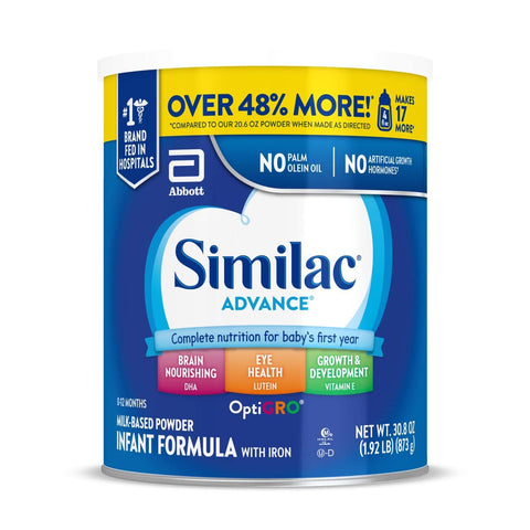 Similac Advance Infant Formula with Iron, Baby Formula Powder, 30.8-oz Can Similac Advance Infant Formula with Iron, Baby Formula Powder, 30.8-oz Can