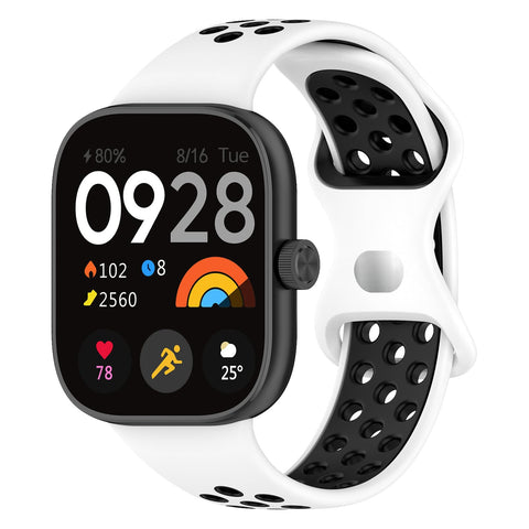 ToVioc Watch Strap for Xiaomi Smart Band 9 Pro/Smart Band 8 Pro Waterproof Breathable Sport Silicone Replacement Watch Band for Xiaomi Redmi Watch 5 /Redmi Watch 4 - White Black ToVioc Watch Strap for Xiaomi Smart Band 9 Pro/Smart Band 8 Pro Waterproof Breathable Sport Silicone Replacement Watch Band for Xiaomi Redmi Watch 5 /Redmi Watch 4 - White Black