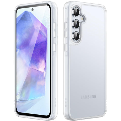 JETech Matte Case for Samsung Galaxy A55 5G, Frosted Translucent Back Protective Slim Phone Cover, Anti-Fingerprints (Frosted Clear) JETech Matte Case for Samsung Galaxy A55 5G, Frosted Translucent Back Protective Slim Phone Cover, Anti-Fingerprints (Frosted Clear)