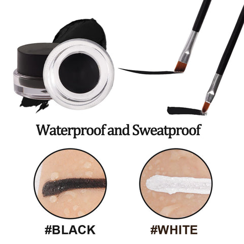 Gel Eyeliner Set, White Eyeliner Gel And Black Eyeliner Gel Kit, High Pigmented Waterproof Eyeliner With Eyeliner Brush, 2pcs Eye Makeup Long Lasting Wear Quick Drying Smudge Proof Eyeliner Cream Gel Eyeliner Set, White Eyeliner Gel And Black Eyeliner Gel Kit, High Pigmented Waterproof Eyeliner With Eyeliner Brush, 2pcs Eye Makeup Long Lasting Wear Quick Drying Smudge Proof Eyeliner Cream