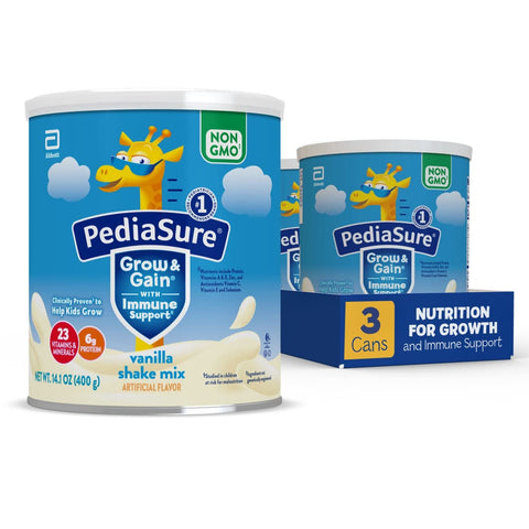 PediaSure Grow & Gain Shake Mix Powder, Vanilla, 14.1 Ounce (Pack of 3) PediaSure Grow & Gain Shake Mix Powder, Vanilla, 14.1 Ounce (Pack of 3)