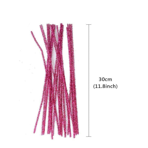100pcs Pipe Cleaners Chenille Stems for DIY Art Supplies Craft Projects 6mmx30cm Christmas Pipe Cleaners Decoration, Glitter Pink 100pcs Pipe Cleaners Chenille Stems for DIY Art Supplies Craft Projects 6mmx30cm Christmas Pipe Cleaners Decoration, Glitter Pink