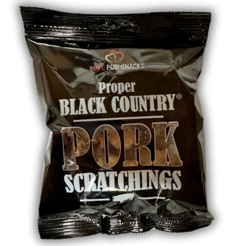 Proper Black Country Pork Scratchings - Pub Hanging Bag 20x60g