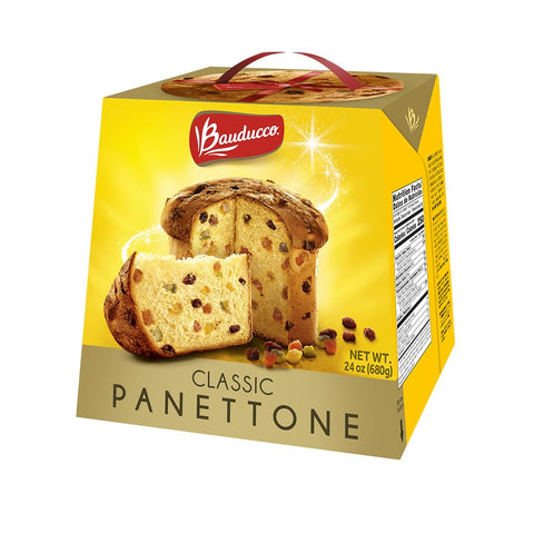 Bauducco Classic Panettone - Moist & Fresh Holiday Cake - Traditional Italian Recipe With Candied Fruit & Raisins 24.0oz (Pack of 1) Bauducco Classic Panettone - Moist & Fresh Holiday Cake - Traditional Italian Recipe With Candied Fruit & Raisins 24.0oz (Pack of 1)