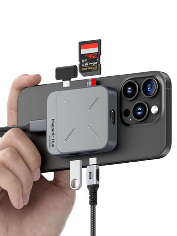 Hagibis Magnetic USB C Hub with Magsafe for iPhone 16 15 Pro Max,7 in 1 Type-C Docking Station 4K@60Hz HDMI SD3.0 TF3.0 Card Solt 100W PD 10Gbps USB-C AUX for MacBook Pro Air, iPad Pro, ipad usb c hub Hagibis Magnetic USB C Hub with Magsafe for iPhone 16 15 Pro Max,7 in 1 Type-C Docking Station 4K@60Hz HDMI SD3.0 TF3.0 Card Solt 100W PD 10Gbps USB-C AUX for MacBook Pro Air, iPad Pro, ipad usb c hub