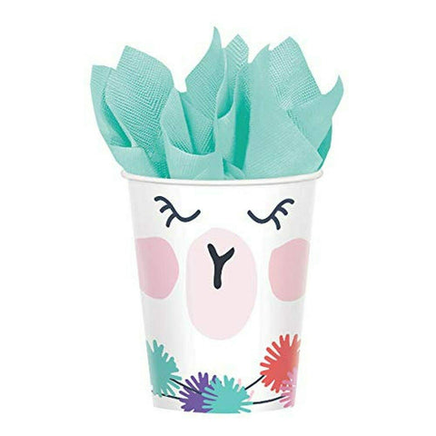 Llama Fun Paper Cups - 9 Oz. | Pack of 8 Llama Fun Paper Cups - 9 Oz. | Pack of 8