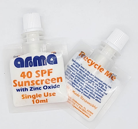 Our Aroma Original Sunscreen Lotion with Beta-Carotene, Broad Spectrum SPF 40-10 Single-Use Sachets
