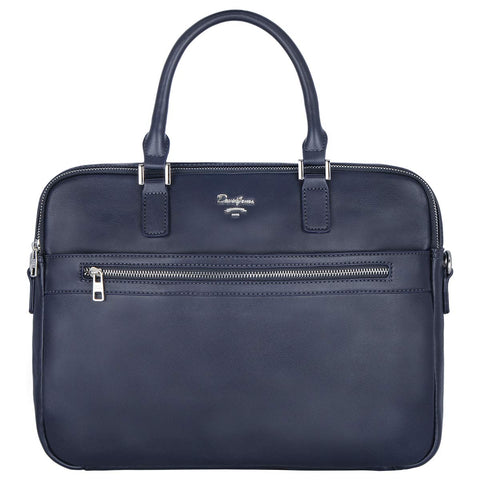David Jones - Mens Business Briefcase Work Handbag - 13 Inch Laptop Bag PU Leather - Shoulder Messenger Crossbody Bag - Satchel Computer Case Handbag - Office College Travel Elegant - Blue David Jones - Mens Business Briefcase Work Handbag - 13 Inch Laptop Bag PU Leather - Shoulder Messenger Crossbody Bag - Satchel Computer Case Handbag - Office College Travel Elegant - Blue