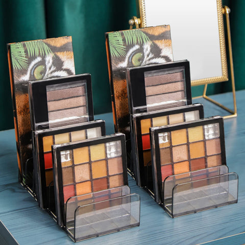 Cenbee Makeup Palette Organizer(2 Pack)Acrylic Eyeshadow Palette Pallet,7 Sectons BPA-Free Divided Make Up Blush,Contour Storage Holder Cosmetic Eye Shadow Display Stand Clear Rack Vanity Holder(Grey) Cenbee Makeup Palette Organizer(2 Pack)Acrylic Eyeshadow Palette Pallet,7 Sectons BPA-Free Divided Make Up Blush,Contour Storage Holder Cosmetic Eye Shadow Display Stand Clear Rack Vanity Holder(Grey)