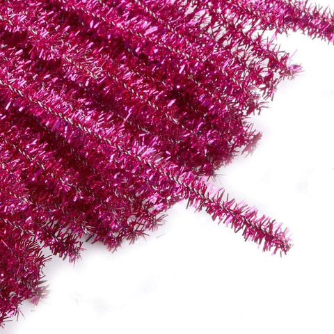 100pcs Pipe Cleaners Chenille Stems for DIY Art Supplies Craft Projects 6mmx30cm Christmas Pipe Cleaners Decoration, Glitter Pink 100pcs Pipe Cleaners Chenille Stems for DIY Art Supplies Craft Projects 6mmx30cm Christmas Pipe Cleaners Decoration, Glitter Pink