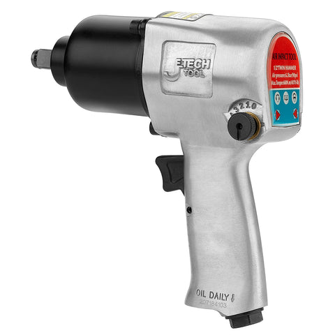 Jetech Heavy Duty Drive Air Impact Wrench, 1/2 Inch Twin Hammer Pneumatic Impact Wrench, 5-Position Speed Control, Convenient Forward and Reverse Switch, Hex Key and Coupler Included Jetech Heavy Duty Drive Air Impact Wrench, 1/2 Inch Twin Hammer Pneumatic Impact Wrench, 5-Position Speed Control, Convenient Forward and Reverse Switch, Hex Key and Coupler Included