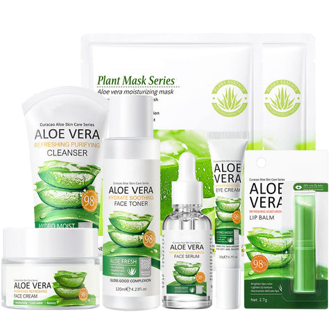 8Pcs Skin Care Products Set, Aloe Vera Skin Care Sets, Skin Care Gift Set for Women Girls, Skincare Routine Set, Face Care Kit with Cleanser, Mask, Toner, Serum, Lip Balm, Eye Cream, Moisturizer 8Pcs Skin Care Products Set, Aloe Vera Skin Care Sets, Skin Care Gift Set for Women Girls, Skincare Routine Set, Face Care Kit with Cleanser, Mask, Toner, Serum, Lip Balm, Eye Cream, Moisturizer