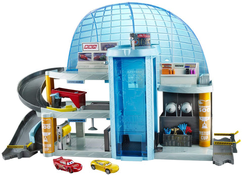 Mattel Disney and Pixar Cars Garage Playset with Lightning McQueen & Cruz Ramirez Toy Cars, Florida Speedway Mega 3-Level Garage Mattel Disney and Pixar Cars Garage Playset with Lightning McQueen & Cruz Ramirez Toy Cars, Florida Speedway Mega 3-Level Garage