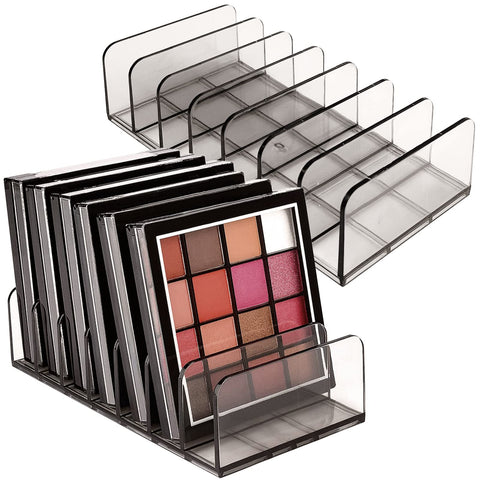 Cenbee Makeup Palette Organizer(2 Pack)Acrylic Eyeshadow Palette Pallet,7 Sectons BPA-Free Divided Make Up Blush,Contour Storage Holder Cosmetic Eye Shadow Display Stand Clear Rack Vanity Holder(Grey) Cenbee Makeup Palette Organizer(2 Pack)Acrylic Eyeshadow Palette Pallet,7 Sectons BPA-Free Divided Make Up Blush,Contour Storage Holder Cosmetic Eye Shadow Display Stand Clear Rack Vanity Holder(Grey)