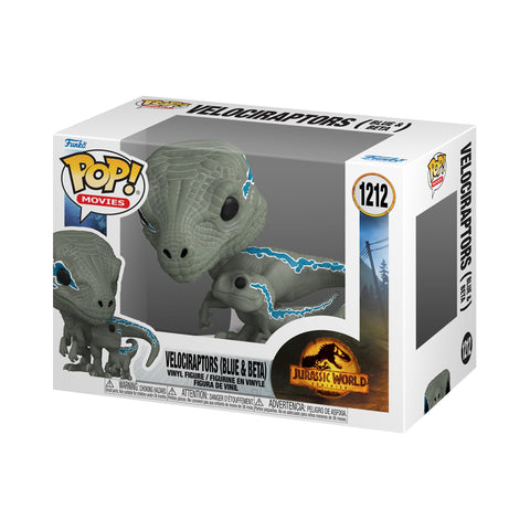Funko POP Pop | Buddy: Jurassic World Dominion - Blue & Beta, Multicolor, 62223 Funko POP Pop | Buddy: Jurassic World Dominion - Blue & Beta, Multicolor, 62223