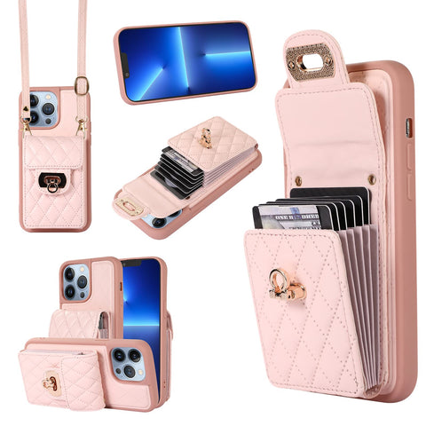 Phone Case for iPhone 13 Pro Max 2021 6.7 inch Wallet Cover with Card Holder Crossbody Strap Long Lanyard Leather Cell Accessories iPhone13promax 5G i Phone13Max Plus iPhone13 ProMax Women Girls Pink Phone Case for iPhone 13 Pro Max 2021 6.7 inch Wallet Cover with Card Holder Crossbody Strap Long Lanyard Leather Cell Accessories iPhone13promax 5G i Phone13Max Plus iPhone13 ProMax Women Girls Pink