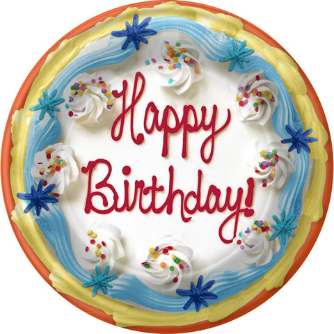 Hallmark Party Frosted Cake 9" Plates Hallmark Party Frosted Cake 9" Plates