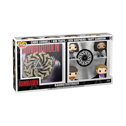 Funko Pop! Albums Deluxe: Soundgarden - Badmotorfinger, Chris Cornell, Kim Thayil, Ben Shepherd, Matt Cameron Funko Pop! Albums Deluxe: Soundgarden - Badmotorfinger, Chris Cornell, Kim Thayil, Ben Shepherd, Matt Cameron