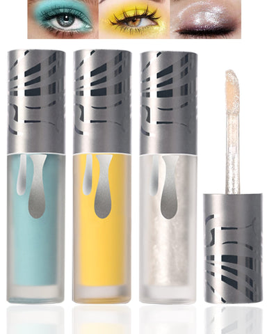 LYSdefeu 3Pcs Liquid Glitter Matte Eyeshadow Kit, Blue Green Yellow Matte Cream Eyeshadow & Liquid Glitter Eyeshadow Set, Quick Drying,Long Lasting Waterproof Korean Eye Makeup,Mothers Gift for Women LYSdefeu 3Pcs Liquid Glitter Matte Eyeshadow Kit, Blue Green Yellow Matte Cream Eyeshadow & Liquid Glitter Eyeshadow Set, Quick Drying,Long Lasting Waterproof Korean Eye Makeup,Mothers Gift for Women