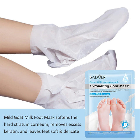 Foot Mask, Moisturizing Foot Peel Mask with Goat Milk and Niacinamide, Hydrating Mask Socks for Dry Cracked Feet Care, 3 Pack of Regular Size Exfoliating Foot Masks for Dry and Cracked Heels Foot Mask, Moisturizing Foot Peel Mask with Goat Milk and Niacinamide, Hydrating Mask Socks for Dry Cracked Feet Care, 3 Pack of Regular Size Exfoliating Foot Masks for Dry and Cracked Heels