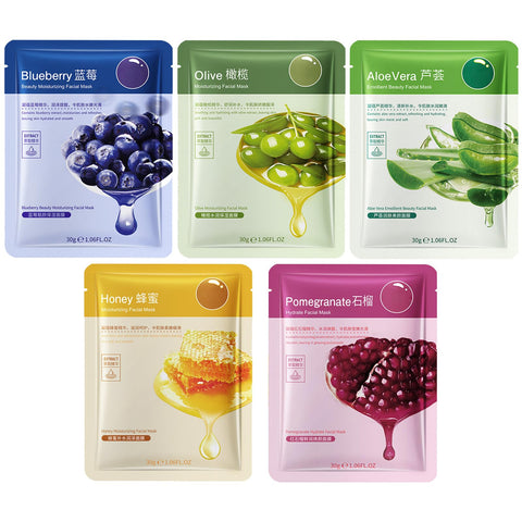 Rosarden Moisturizing Face Mask Sheet, 5 Pack Natural Face Mask with Plant Essence, Hydration & Soothe Skin, Improve Skin Water and Oil Balance, Daily Face Mask for Women Beauty All Skin Type Rosarden Moisturizing Face Mask Sheet, 5 Pack Natural Face Mask with Plant Essence, Hydration & Soothe Skin, Improve Skin Water and Oil Balance, Daily Face Mask for Women Beauty All Skin Type