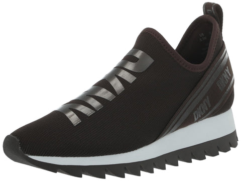 DKNY Women's Abbi Logo Slip-on Running Sneakers, Espresso, 7 DKNY Women's Abbi Logo Slip-on Running Sneakers, Espresso, 7