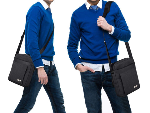 UBAYEE Man Shoulder Bag with Multiple Pockets (Fits 10.5 Inch iPad, Tablet), Dark Grey UBAYEE Man Shoulder Bag with Multiple Pockets (Fits 10.5 Inch iPad, Tablet), Dark Grey