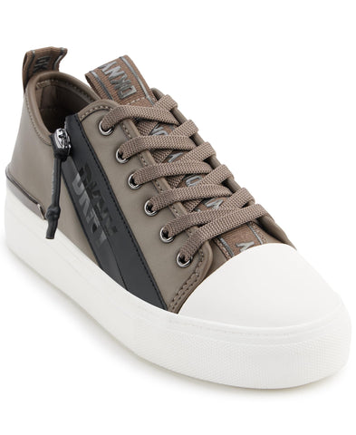 DKNY Women's Chaney-Lace Up Sneaker, Mushroom, 6 DKNY Women's Chaney-Lace Up Sneaker, Mushroom, 6