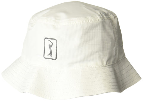 PGA TOUR Men's Reversible Bucket Cap, Bright White PGA TOUR Men's Reversible Bucket Cap, Bright White
