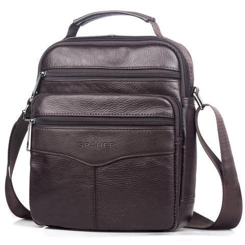 SPAHER Large Mens Leather Bag Handbag Shoulder Bag IPAD Business Messenger Bag Cross Body Casual Tote Sling Organiser Travel bag with Adjustable Shoulder Strap SPAHER Large Mens Leather Bag Handbag Shoulder Bag IPAD Business Messenger Bag Cross Body Casual Tote Sling Organiser Travel bag with Adjustable Shoulder Strap