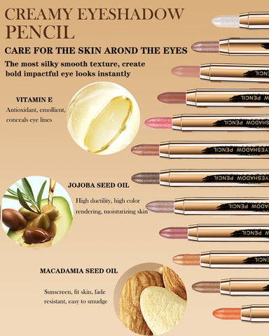 LYSdefeu Cream Eyeshadow Stick-1Pcs No Crease Glitter Shimmer Metallic Brown Cream Eye shadow Stick with Soft Brush,Rotatable Eye Brightener Pencil Crayon, Long Lasting Waterproof for Eye Makeup-10# LYSdefeu Cream Eyeshadow Stick-1Pcs No Crease Glitter Shimmer Metallic Brown Cream Eye shadow Stick with Soft Brush,Rotatable Eye Brightener Pencil Crayon, Long Lasting Waterproof for Eye Makeup-10#