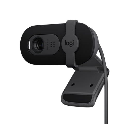 Logitech Brio 101 Full HD 1080p Webcam Made for Meetings and Works for Streaming - Auto-Light Balance, Built-in Mic, Privacy Shutter, USB-A, for Microsoft Teams, Google Meet, Zoom, and More - Black